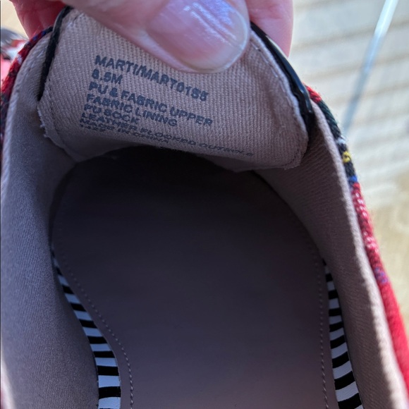 Betsey Johnson Red and Black Plaid Oxfords - Picture 8 of 8